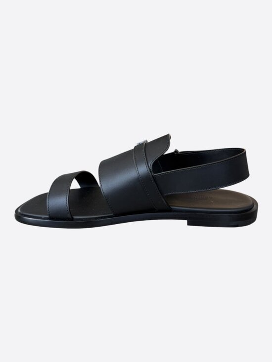 Hermes Black Leather Giacomo Sandals main image 7